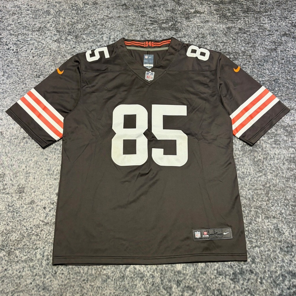 Nike David Njoku Cleveland Browns Jersey Large Brown Home On Field Stitched #85